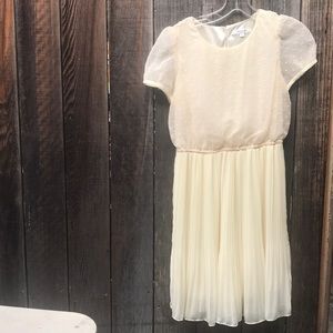 Creme pleated dress